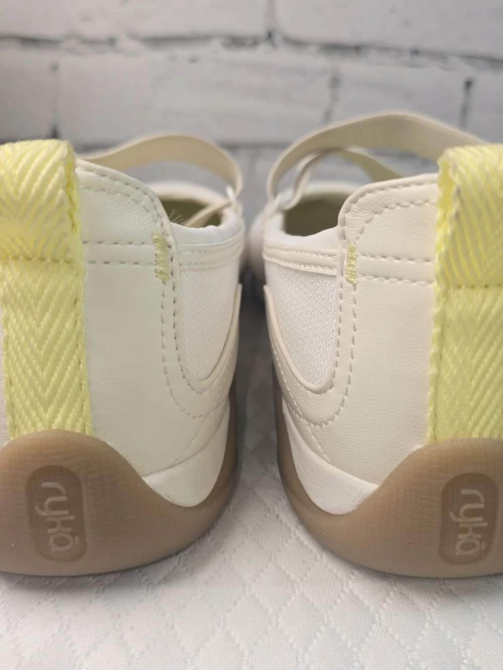 Ryka era Mary Jane flats cream canvas retro-inspired casual comfort women’s 12